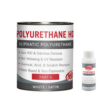 Rainguard Brands 32 Oz Kit Polyurethane HD with IsoFree® Technology, Satin, White Base PU-0415